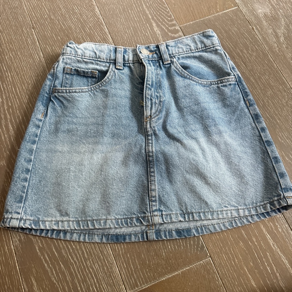 H&M Light Blue Denim A-Line Skirt